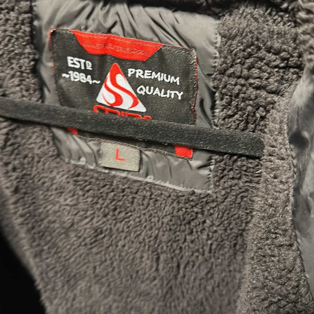 SPIRE EMBRACE THE DETOURS MENS COZY PUFFER JACKET SIZE L COLOR BLACK - Picture 8 of 9